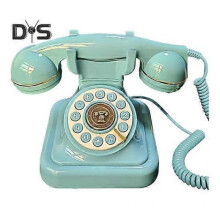 (blue) Retro Telephone Audio Guest Book Easy to Use Wedding Phone Guestbook Classic Style Telephone Decoration