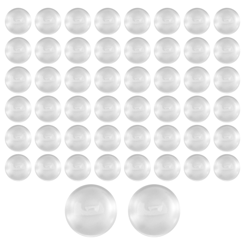 50pcs/lot 12mm Round Flat Back Clear Glass Cabochon High Quality 1