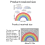 Rainbow Cloud Window Clings, Watercolor Prism Suncatchers Stickers 3