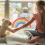 Rainbow Cloud Window Clings, Watercolor Prism Suncatchers Stickers 5