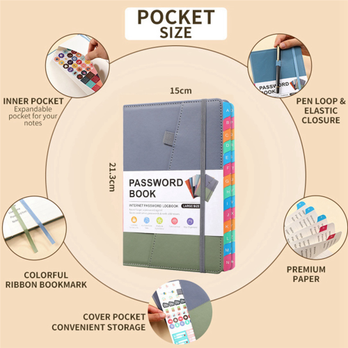 Password Keeper Book with Alphabetical Tabs for Seniors, C 2