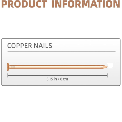 15Pcs Copper Nails for Killing Trees Stump Root, 3.14 Inch 2