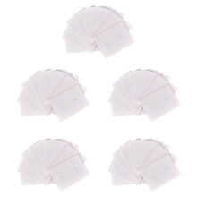 100Pcs Blank Earrings Ear Studs Paper Display Card Hanging White