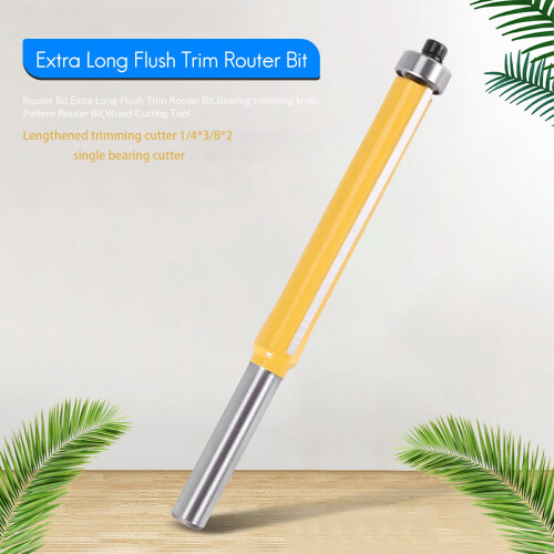 2 inch Height Extra Long Flush Trim Router Bit 1/4 inch X 3/8 inch 1