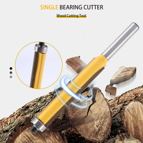 2 inch Height Extra Long Flush Trim Router Bit 1/4 inch X 3/8 inch 2