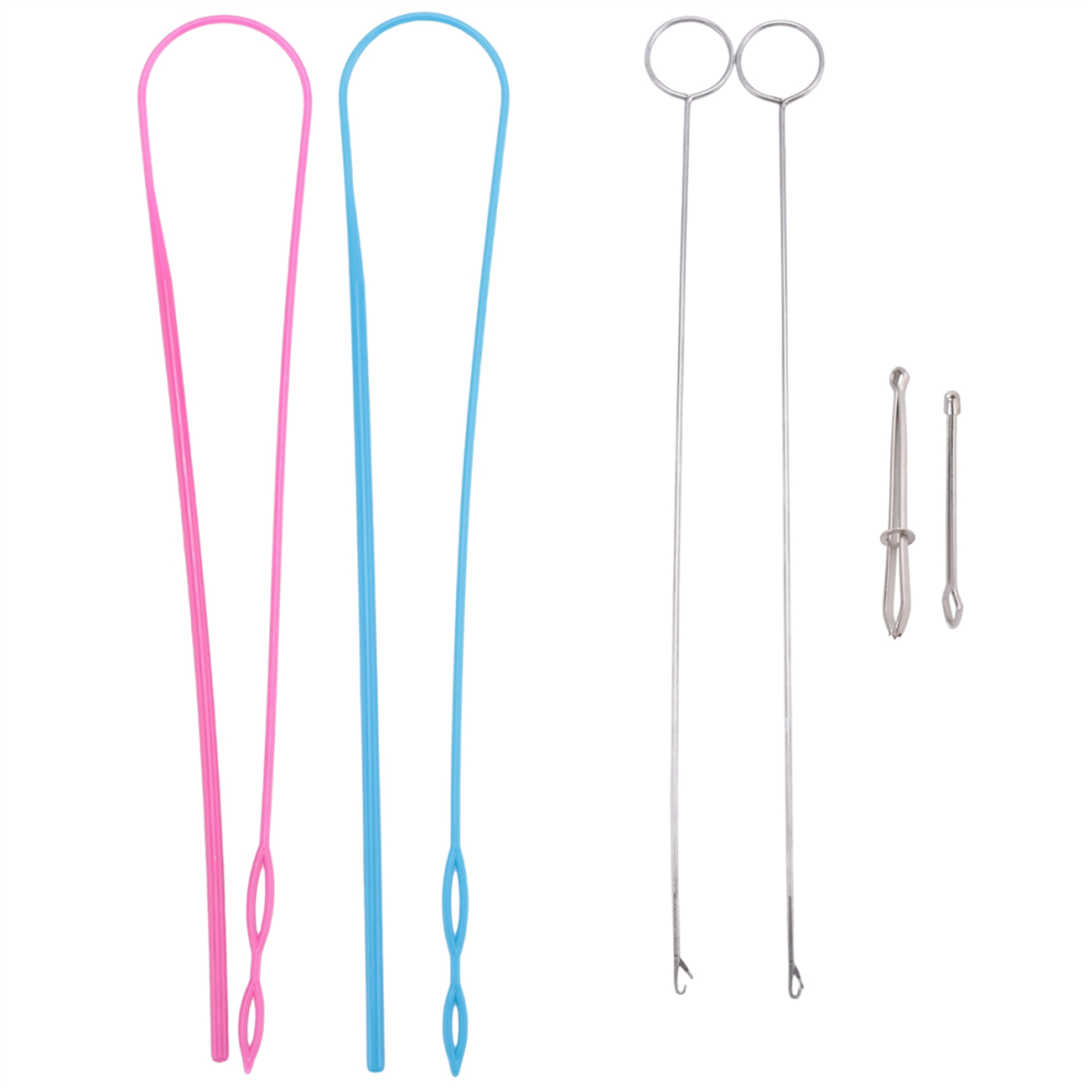 6Pieces Sewing Loop Kit,Loop Turner Hook Flexible Drawstring Threader