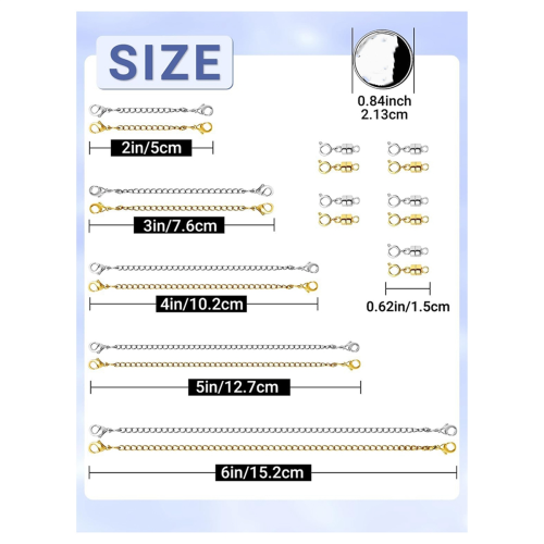 Necklace Extender and Magnetic Necklace Clasp 1