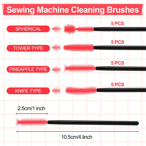20Pcs Silicone Brushes for Sewing Machine 2