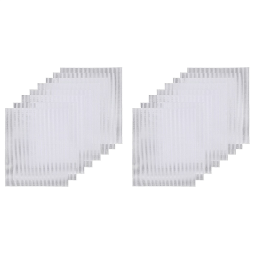 Canvas Pads 8 Pcs White Rectangle for DIY Crafts Embroidery