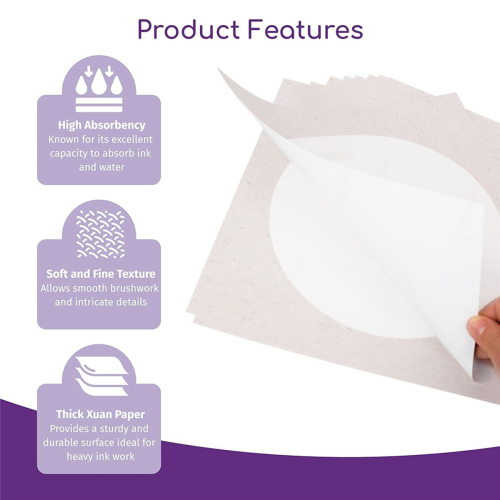 10-Sheets Soft rice Paper Raw Pre-Mounted, Raw Rice Paper 1