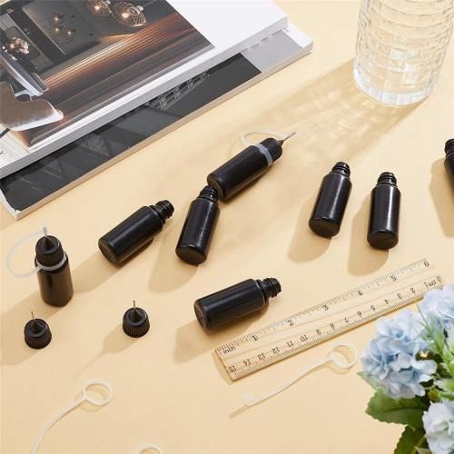 Precision Tip Applicator Bottles Black Metal Needle Plastic Bottle 1