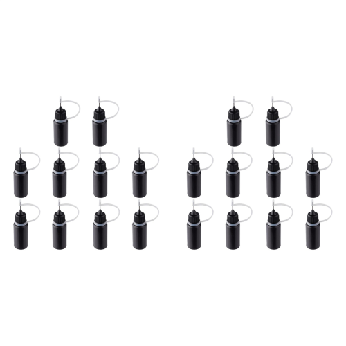 Precision Tip Applicator Bottles Black Metal Needle Plastic Bottle