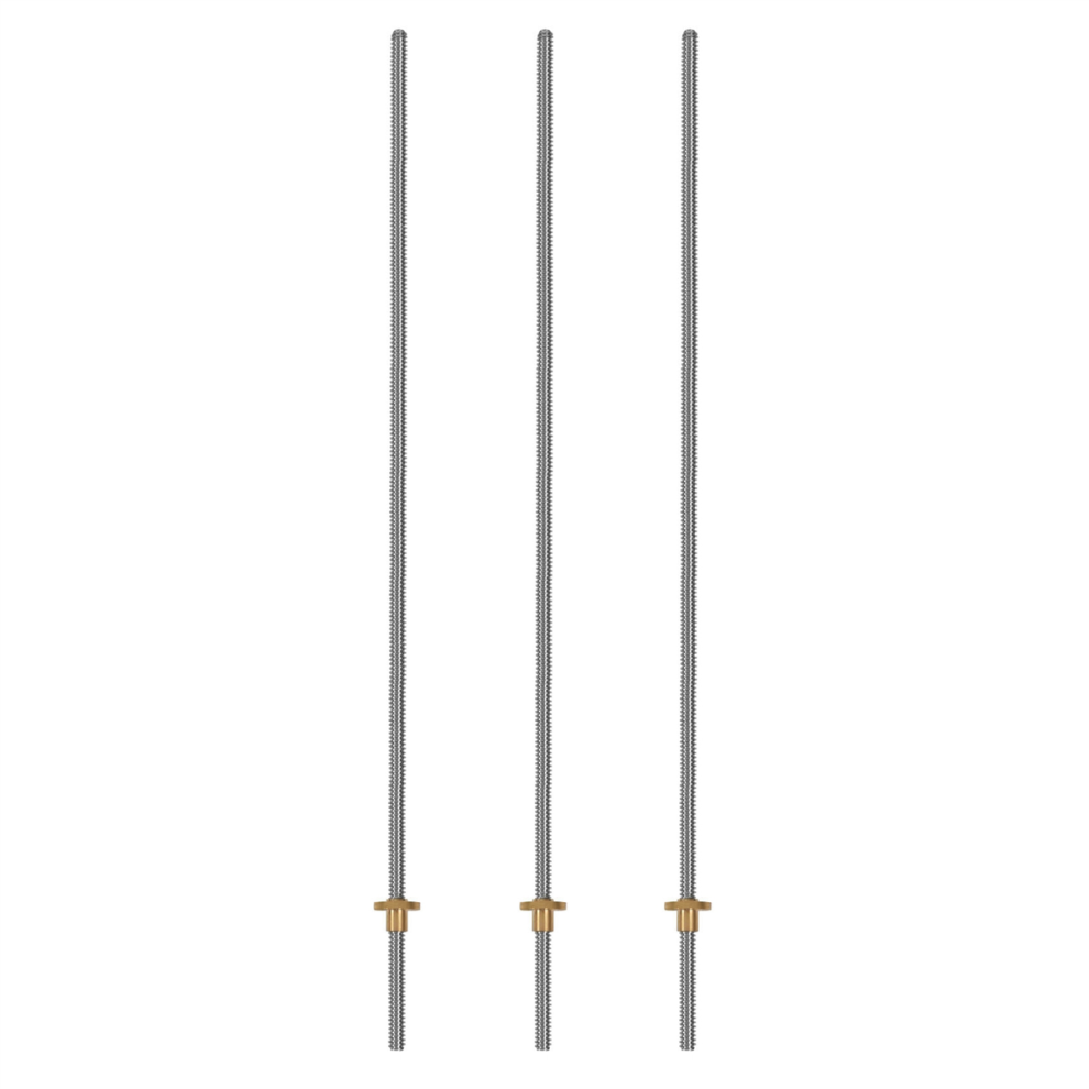 500Mm T8 Lead Screw And Brass Nut (2Mm Pitch, 4 Starts, 8Mm Lead) 4713043644075