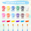 336x Mini Acrylic Paint Set 24Set 12 Colors Acrylic Paint Strips(2ml) 2