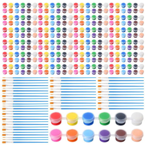 336x Mini Acrylic Paint Set 24Set 12 Colors Acrylic Paint Strips(2ml)