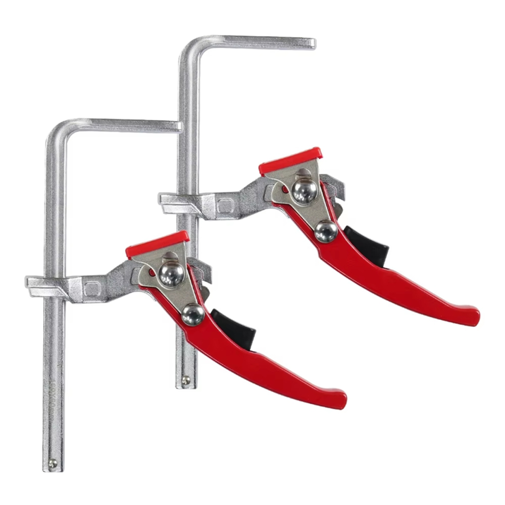 2Pcs Ratcheting Table Clamp, Quick Ratchet Track Saw Guide Rail Clamp 4713043668767