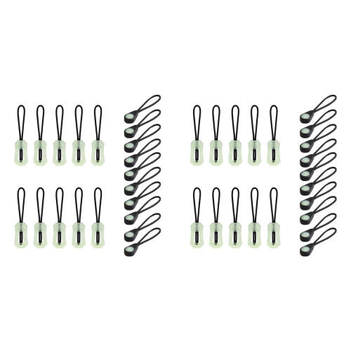 20Pcs Self Luminous Zipper Pulls,Anti Lost for Outdoor Mountaineering