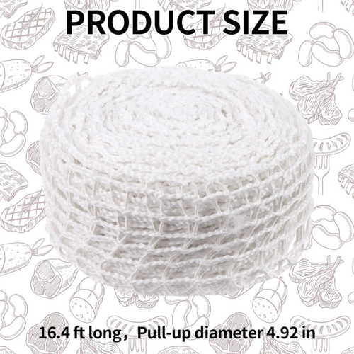 5M Meat Netting Roll,Size 18,Smoked Meat Poultry Ham Netting 2