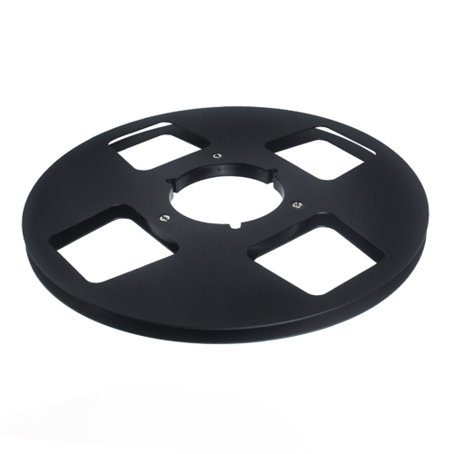 10Inch Empty Tape Reel 4 Hole Aluminum Empty Disc Opening Reel Black