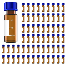 100Pack Vials,2Ml HPLC Vials,with Write-on Spot and Graduations,Amber