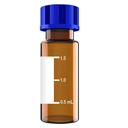 100Pack Vials,2Ml HPLC Vials,with Write-on Spot and Graduations,Amber 2