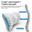 (blue,light gray) Lumbar Support Pillow Ergonomic Memory Foam Breathable Mesh Low Back Pain Relief 12