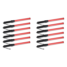 6 Pieces 41cm Signal Traffic Wand Safety with 2 Flashing Patterns