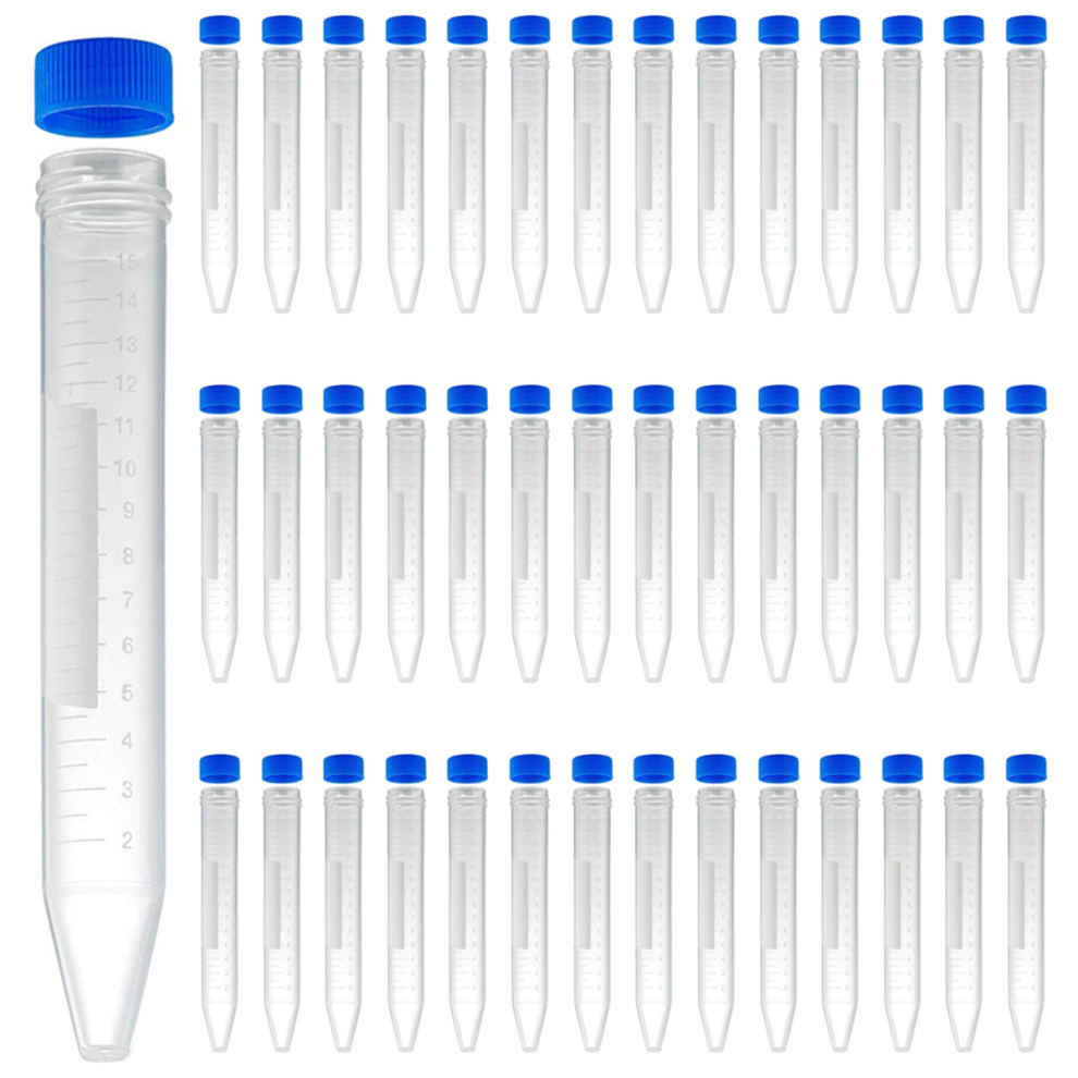 Conical Centrifuge Tubes 15ML, 100 Pcs Sterile Plastic Test Tubes-image-OPC-PJ96JBB-NEW
