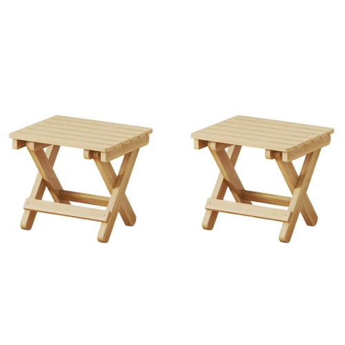 Small Folding Stool Portable Wooden Stool Chair 28x26x22cm