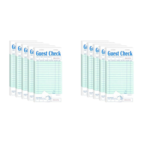 5Pcs Guest Check Pad, Server Note Pads for Restaurant, 50 Sheets/Pack