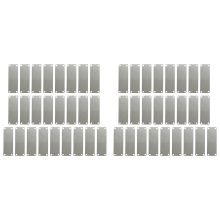 25 Pack Engraving Blank Tags Rectangle Stamping with 4 Holes 1Inx3In