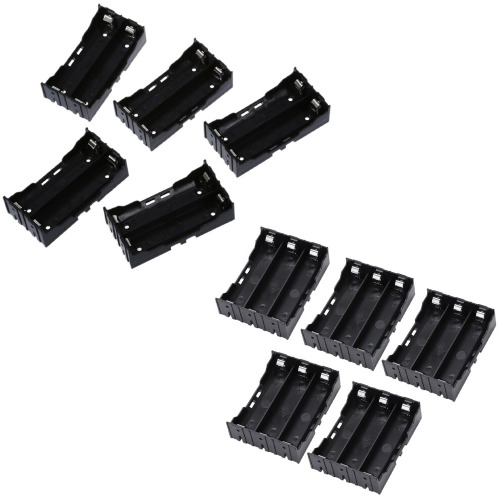 5 X Plastic 2 X 3.7V 18650 Batteries 4 Pin Battery Holder Case Black 4713043603102