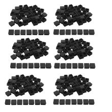 Chair Leg Plastic Blanking End Cap Tube Insert Black 20mmx20mm 50pcs