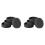 4Pcs Round Rubber Furniture Caster Cups, black 1