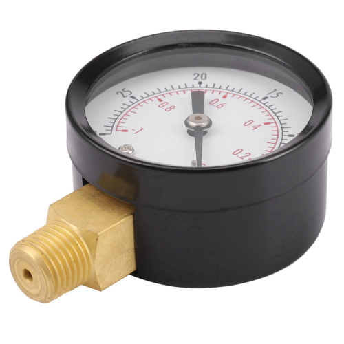 0 - -30inHg 0 - -1bar Mini Dial Luftdruckpruefer Schwarz 1
