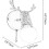 Nordic Wooden Deer Antler Wall Sconce with Pull Chain, E27, Black, No Bulb 7