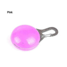 2pcs Glow Dog Collar, Pink, Night Safety Necklace