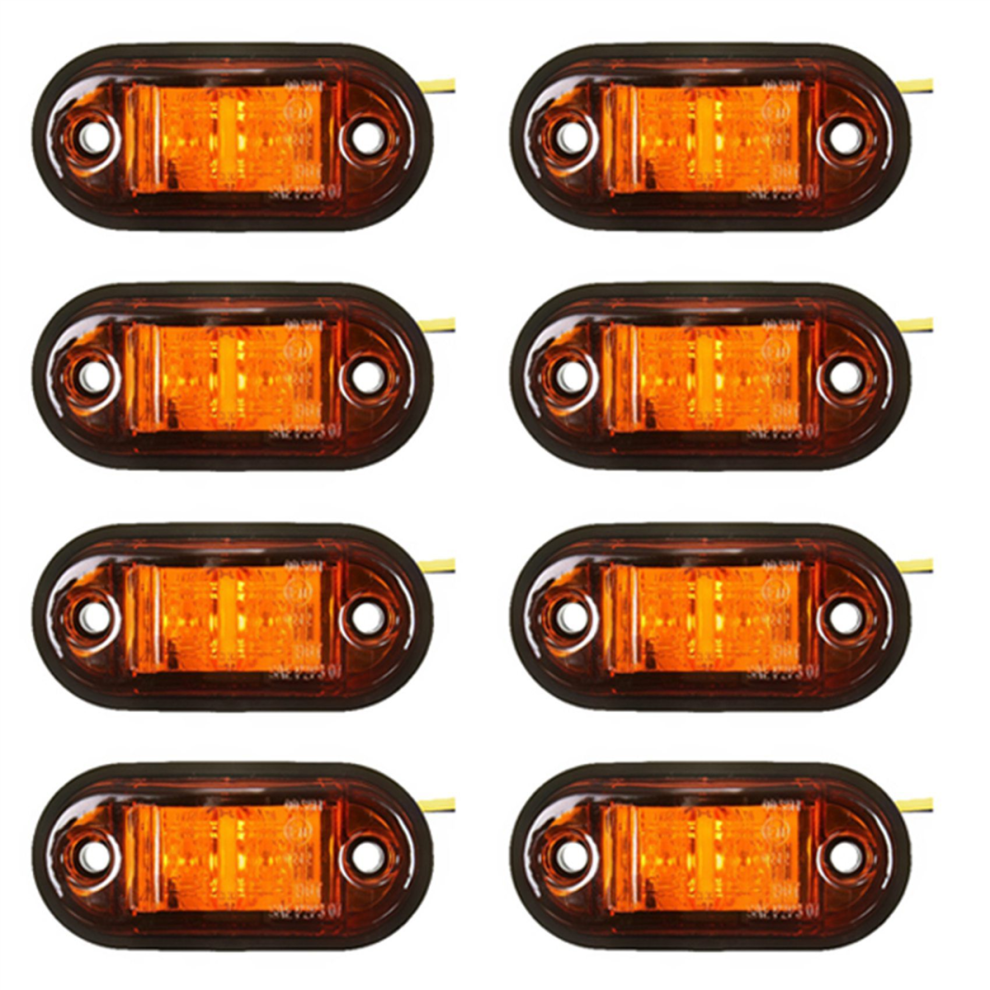 12V / 24V 2 Led Marker Lamp For Car Truck Trailer E-Marked Amber 4713376369904