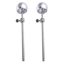 2pcs Drum Pedal Beater Aluminum Alloy Hammer Head Percussion Instrument Accessory Parts,silver--