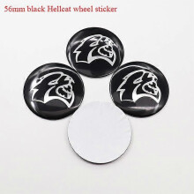 (56 black Hellcat)4pcs 56mm or 60mm Hellcat Car Logo Wheel Center Cap Rim Badge Dust-Proof Covers Decal