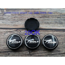 (WOLF 56 musta) 4kpl 56mm 60mm 65mm 68mm auton keskipyörän napakorkki Automaattisen vanteen korjaus