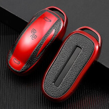 (mallille 3 Y-punainen avainkotelo)Tpu Ter Car Remote Key Cover Case Laukku S H Fob Avaimenperä Tesla