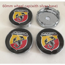 (60 mm pyöränkorkki) 4 kpl 50 mm 56 mm 60 mm Abarth auton pyörän keskimmäinen napakorkki Kannet Tarra