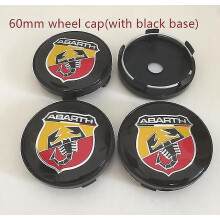 (60 mm pyöränkorkki) 4 kpl 50 mm 56 mm 60 mm Abarth auton pyörän keskimmäinen napakorkki Kannet Tarra