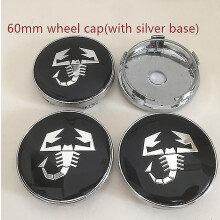 (60mm musta korkki 2)4kpl 50mm 56mm 60mm Abarth Car Wheel Center Napakorkit Kannet Tarra Auto Styling