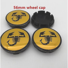 (56mm keltainen korkki) 4kpl 50mm 56mm 60mm Abarth auton pyörän keskiosa napakorkit kannet tarra auton