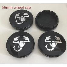 (56mm musta korkki 2)4kpl 50mm 56mm 60mm Abarth Car Wheel Center Napakorkit Kannet Tarra Auto Styling