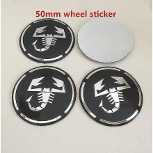 (50mm musta tarra1)4kpl 50mm 56mm 60mm Abarth Car Wheel Center Napakorkit Kannet Tarra Auton muotoilu