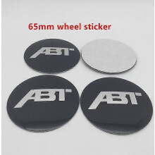 (65mm musta 1)4kpl 56mm 60mm 65mm ABT auton pyörän keskinapakorkki Merkkimerkki tarra Muotoilutarvikkeet