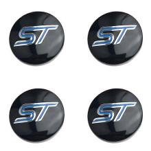 (60mm-sininen 4kpl) 4kpl 54mm 60mm auton pyörän keskinapavanteen suojus for FORD ST Focus x 2 3 Kuga